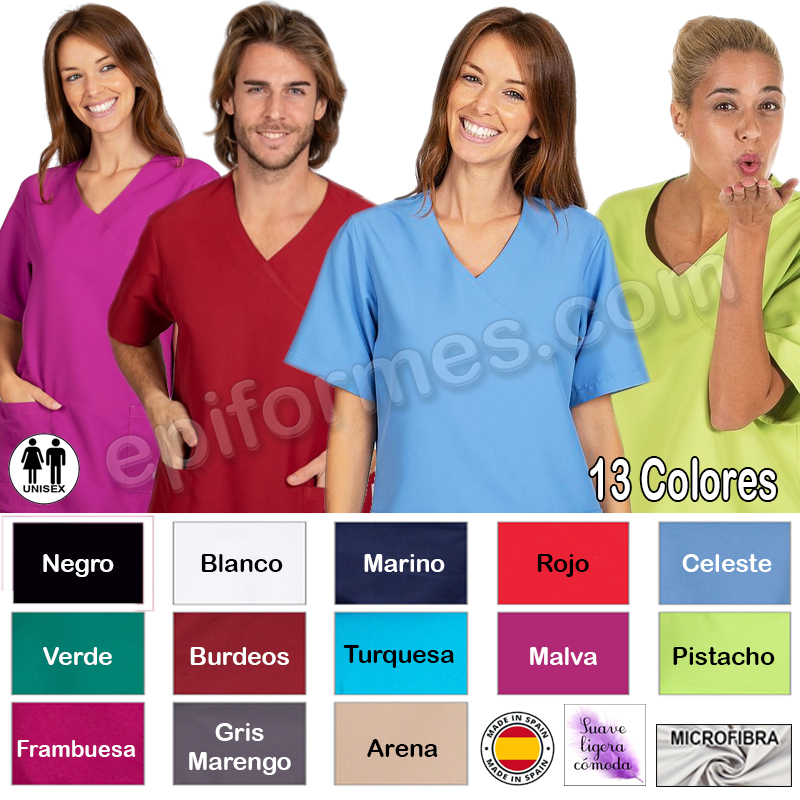 Casaca sanidad en microfibra en 13 colores