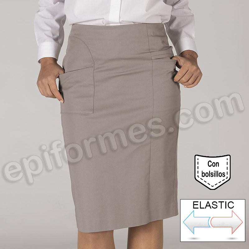 falda con bolsillos