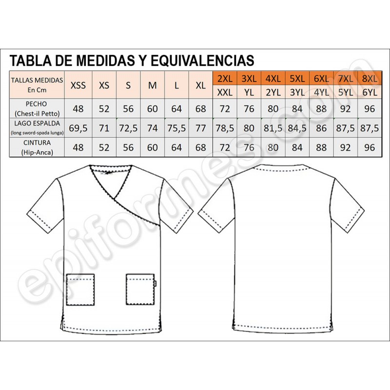 Ropa Sanitaria Tallas Extragrandes