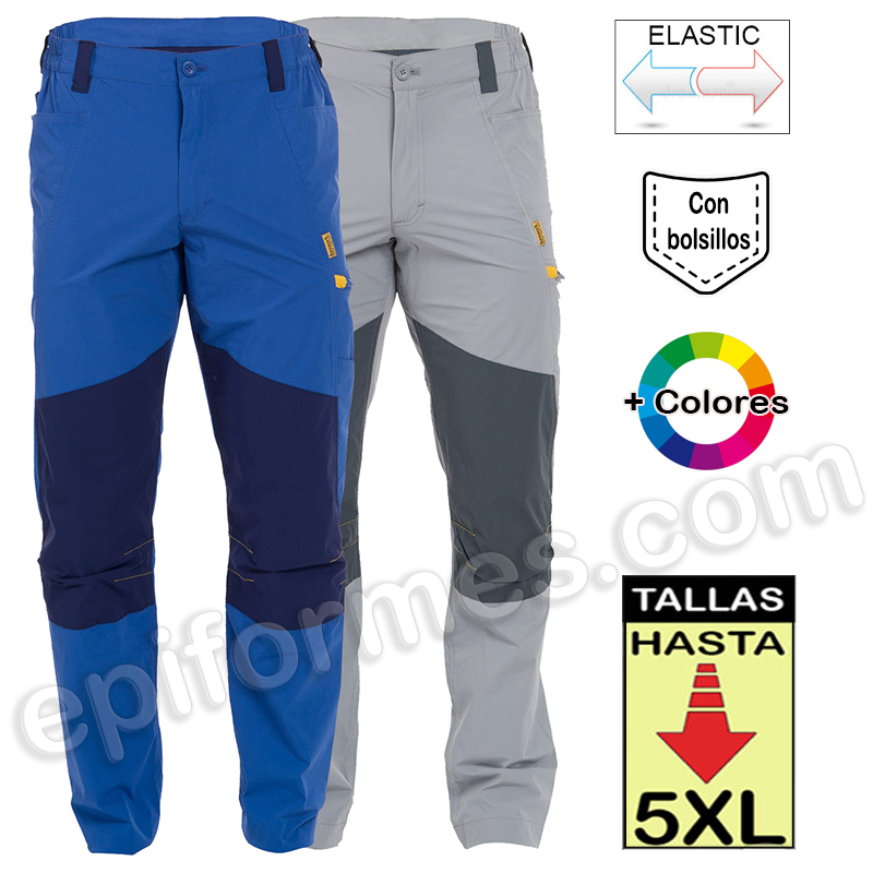 Pantalón de industria bicolor elástico