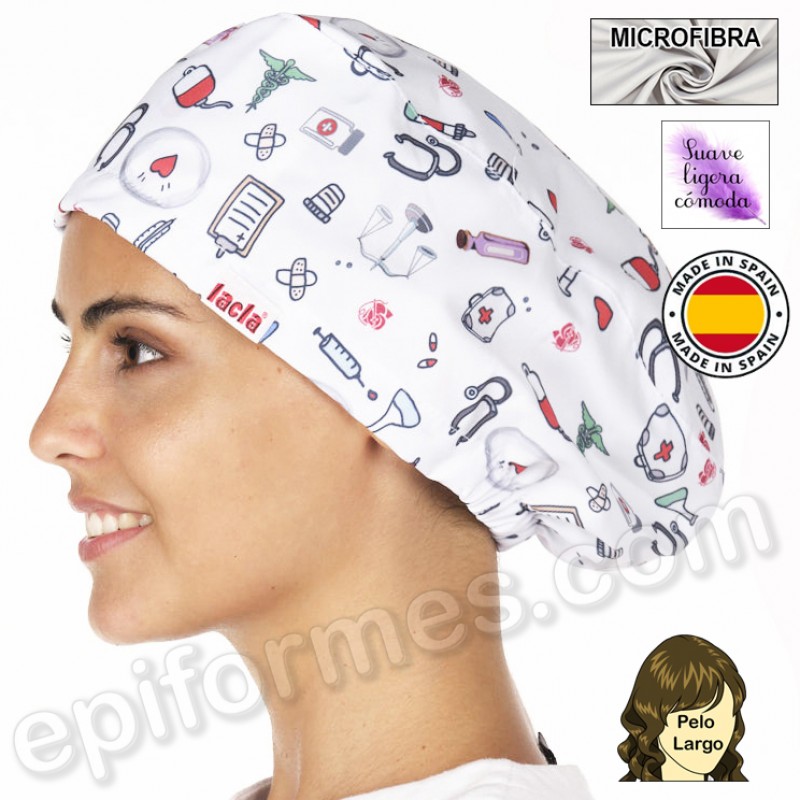 Gorro estampado instrumental médico