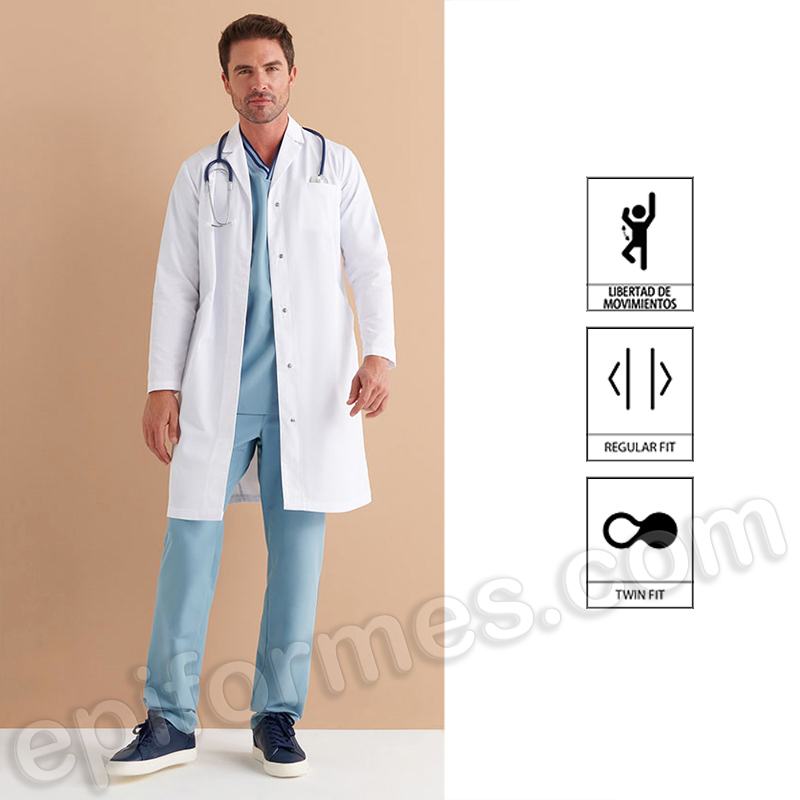 Chaqueta para farmacias. Batas sanitarias de microfibra. Uniformes de  microfibra.