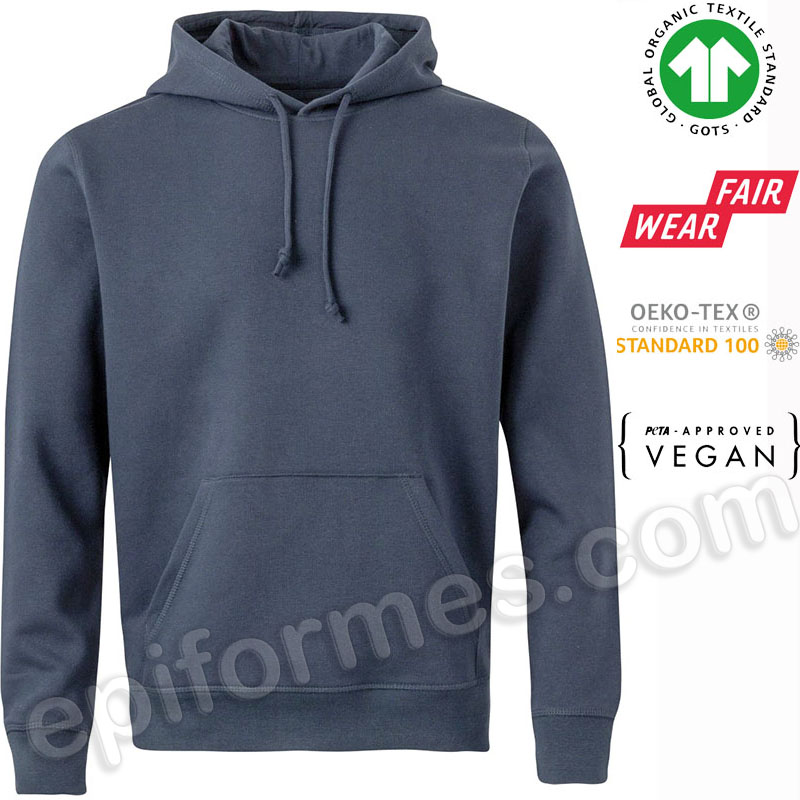 Spirit Of Isis Sudadera Con Capucha, 100% Algodón Orgánico. Comercio Justo, Certificado Oeko-Tex Y Ecolabel, Burdeos, M
