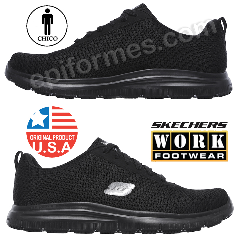 Zapatillas de trabajo SKECHERS cómodas antideslizantes hombre.