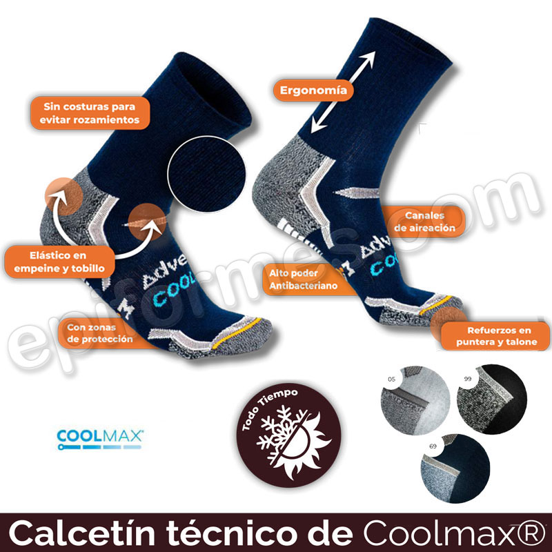 Calcetín técnico con Coolmax®