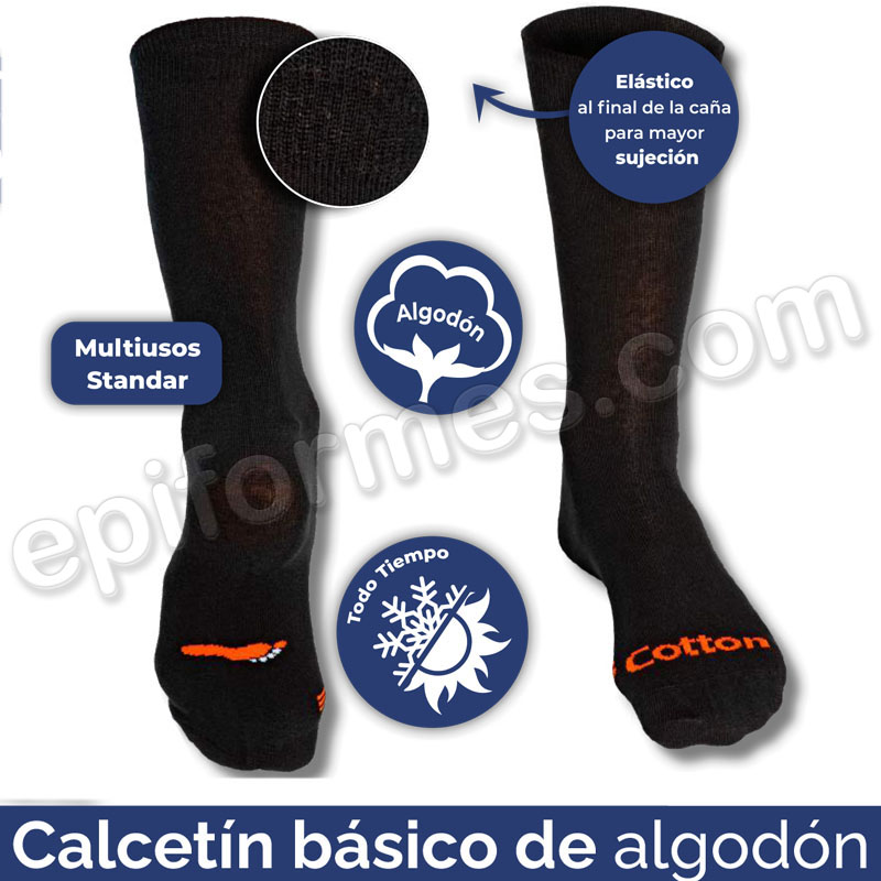 Calcetín básico en algodón