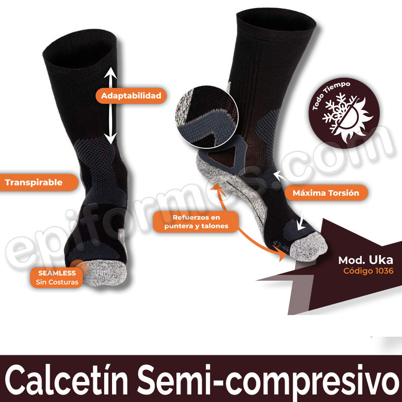 Calcetín semicompresivo con polipropileno