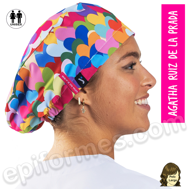 Gorro cirujano Agatha Ruiz de la Prada corazones multicolor