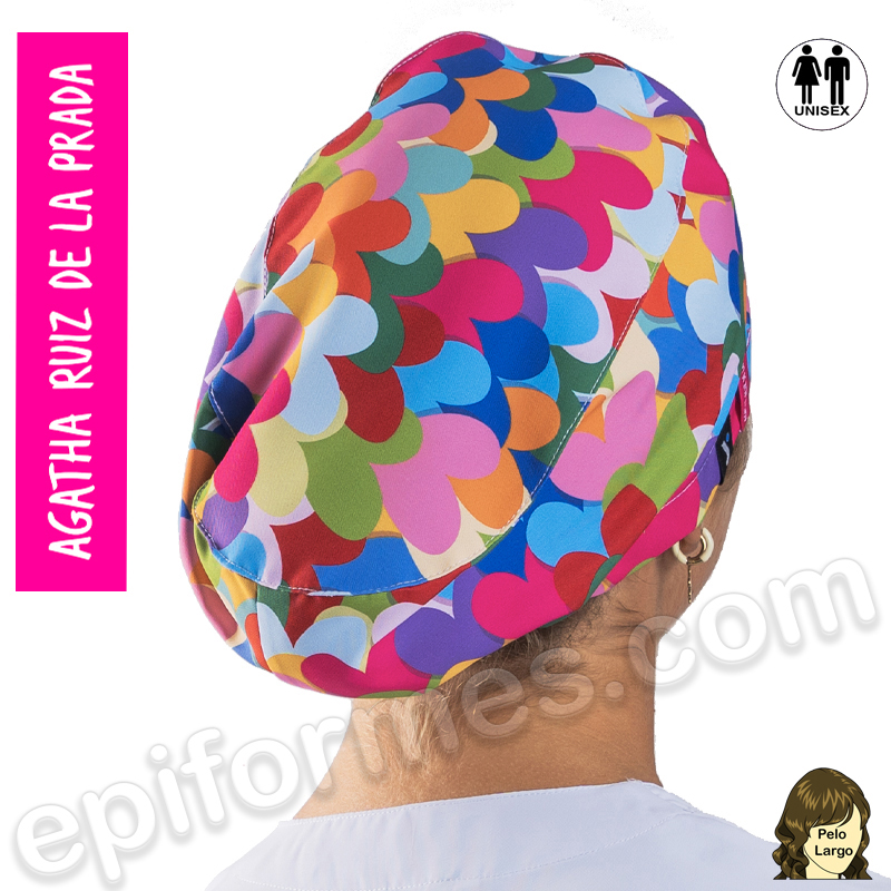 Gorro cirujano Agatha Ruiz de la Prada corazones multicolor