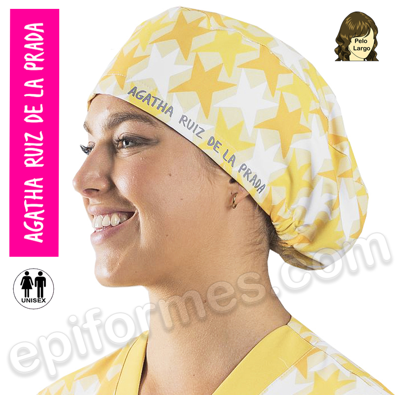 Gorro cirujano Agatha Ruiz de la Prada Cometas amarillo