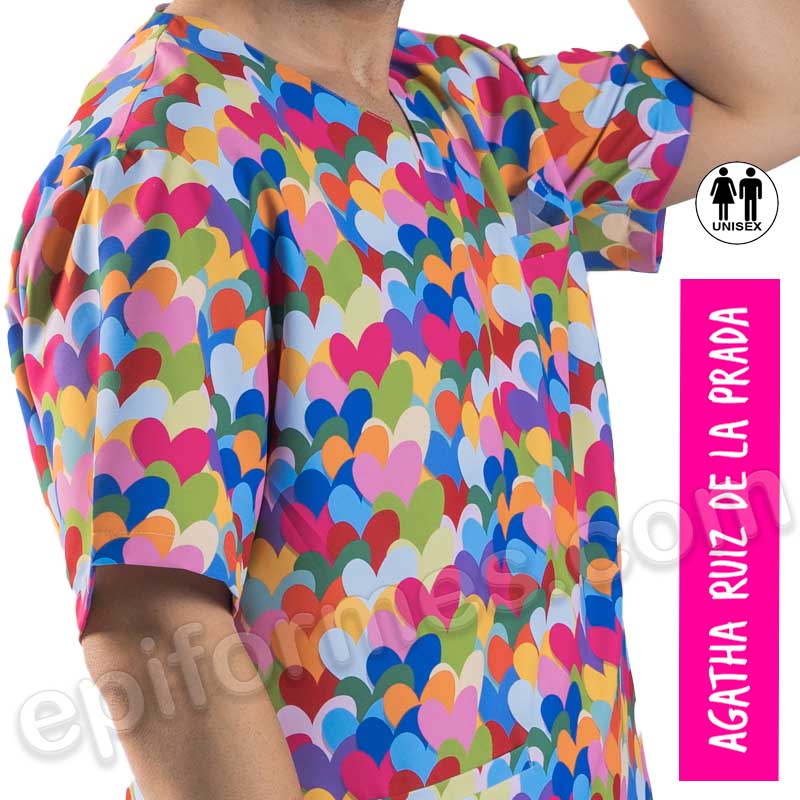 Casaca sanitaria Agatha Ruiz de la Prada Corazones multicolor