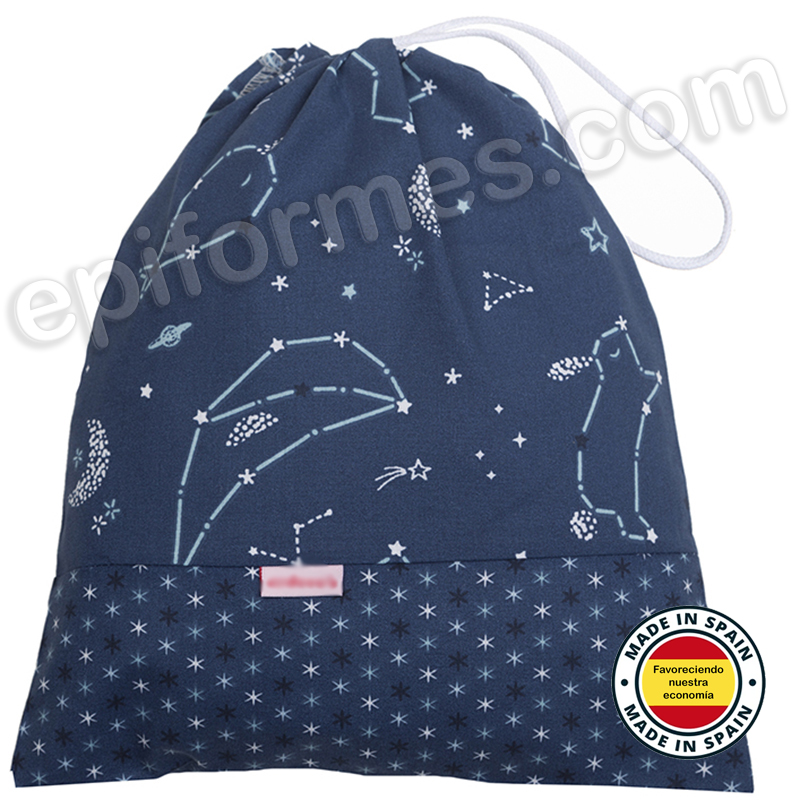 Bolsa de merienda o de muda, estampado estrellas