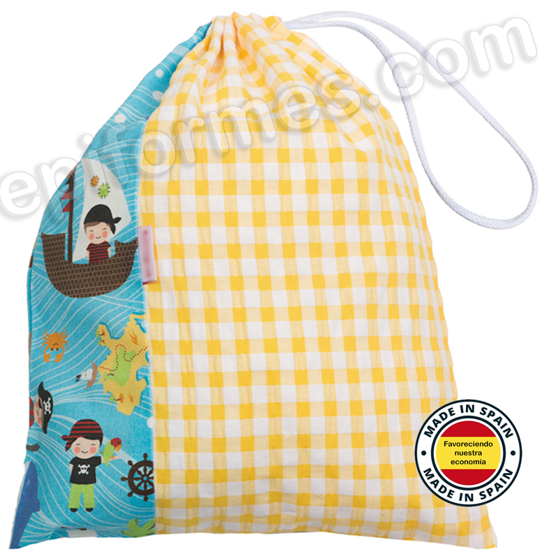 Bolsa de merienda o de muda, estampado piratas