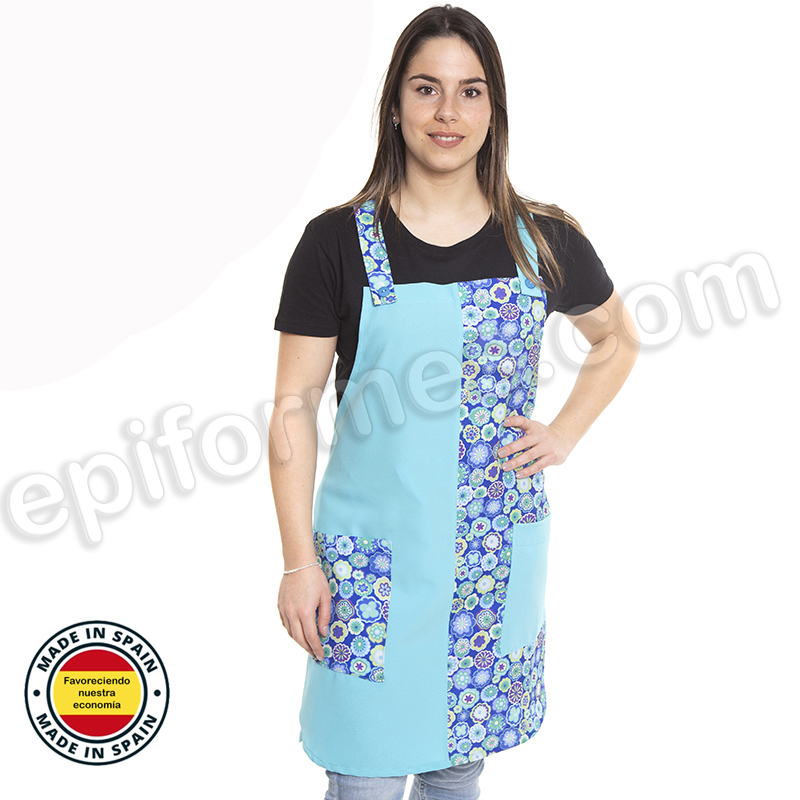 Estola maestra estampada turquesa