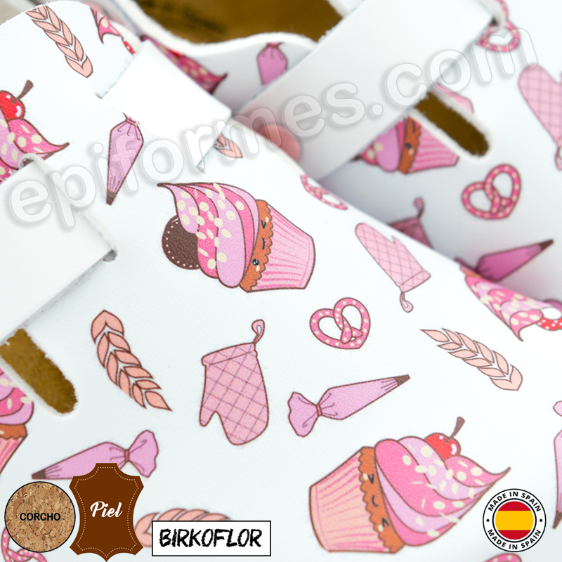 Zueco trabajo con planta de corcho, cupcake