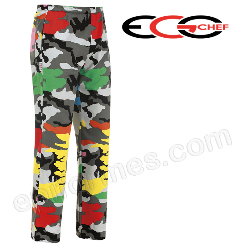 Pantalon chef cocina camuflaje