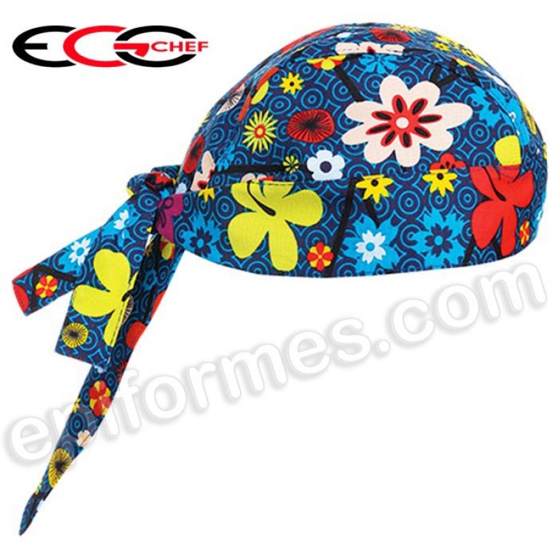 Bandana de cocinero egochef  flores