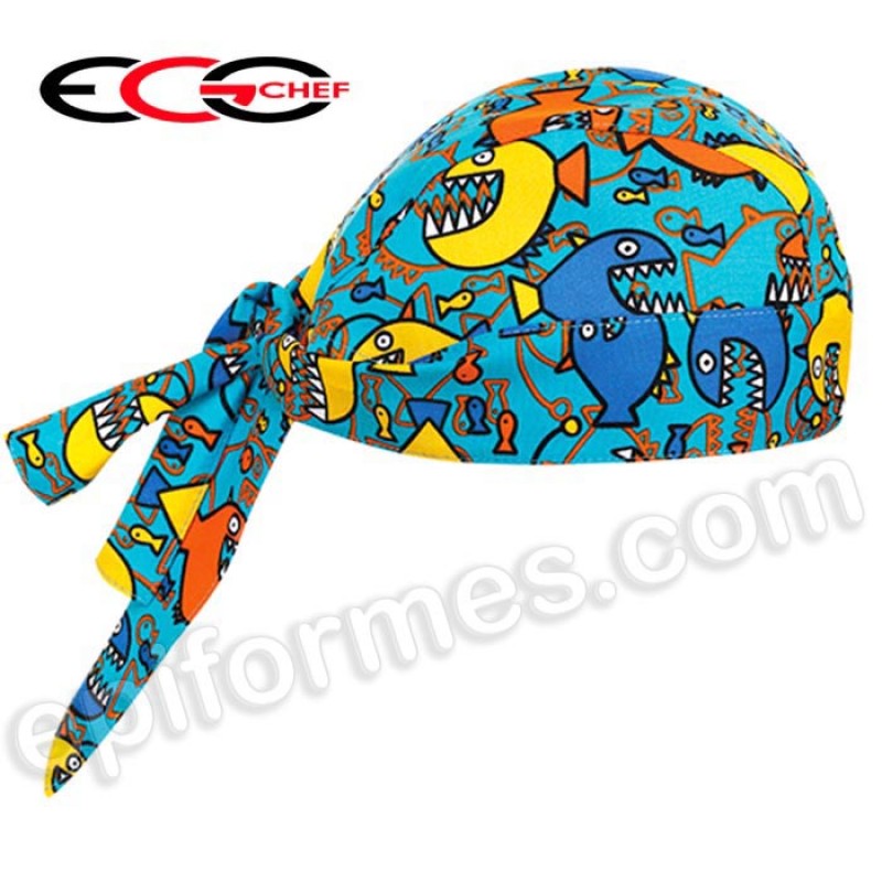 Bandana de cocinero egochef  peces