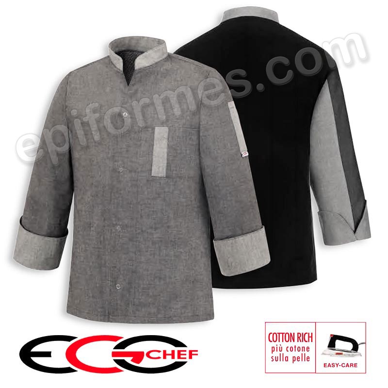 Chaqueta cocina Jimmy grey mix