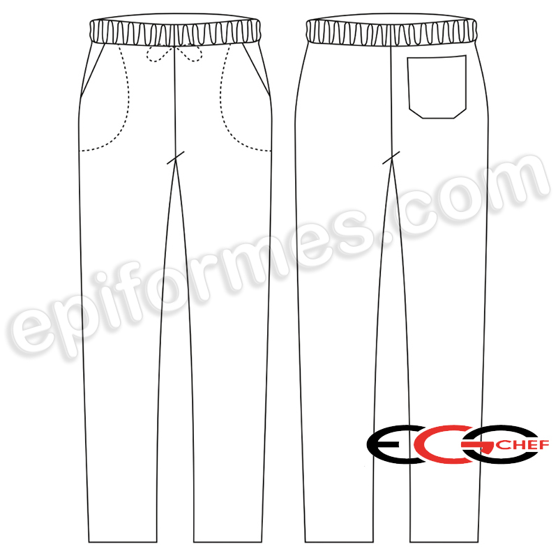 Pantalon chef cocina hojas