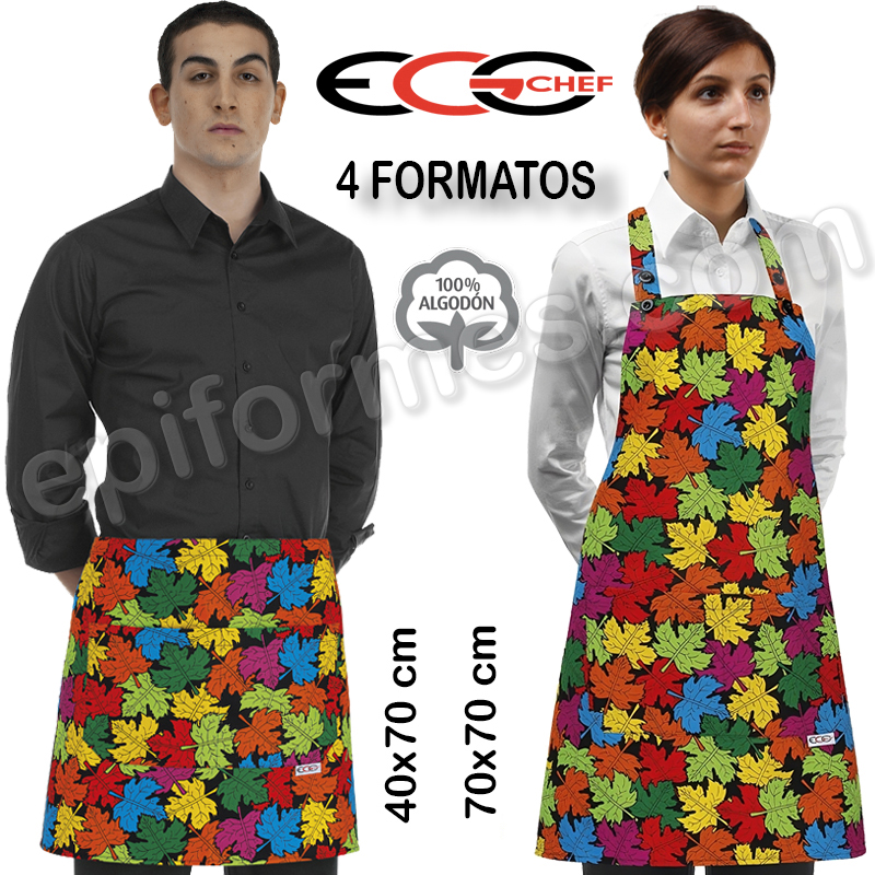 Delantales Egochef Modelo hojas