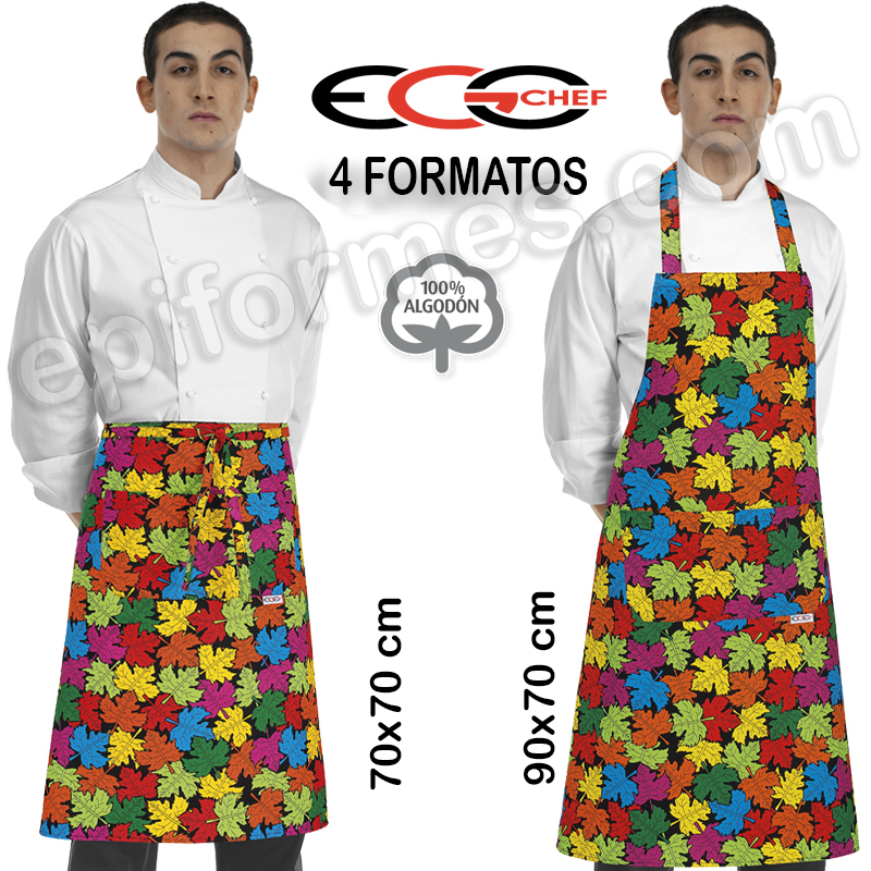 Delantales Egochef Modelo hojas