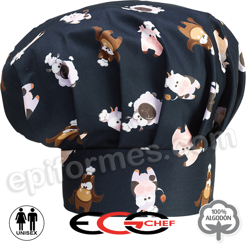 Gorro  chef de cocina granja