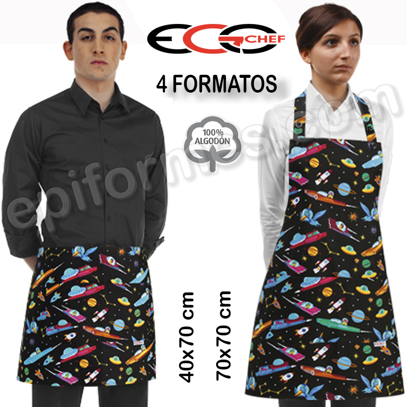Delantales Egochef, Espacio