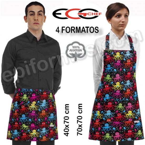 Delantales Egochef, pulpos
