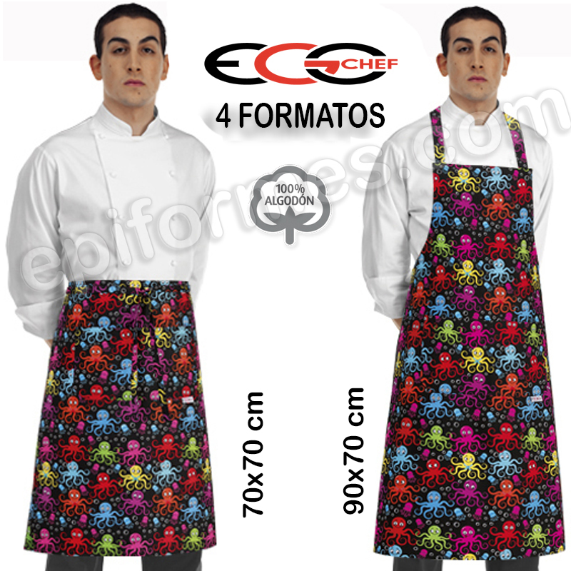 Delantales Egochef, pulpos