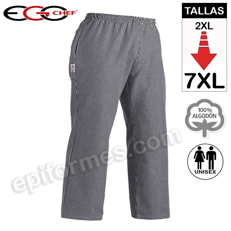 Pantalon talla especial hasta 7XL cuadros