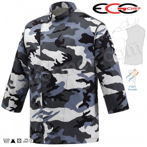 Chaqueta cocina camuflaje caballero