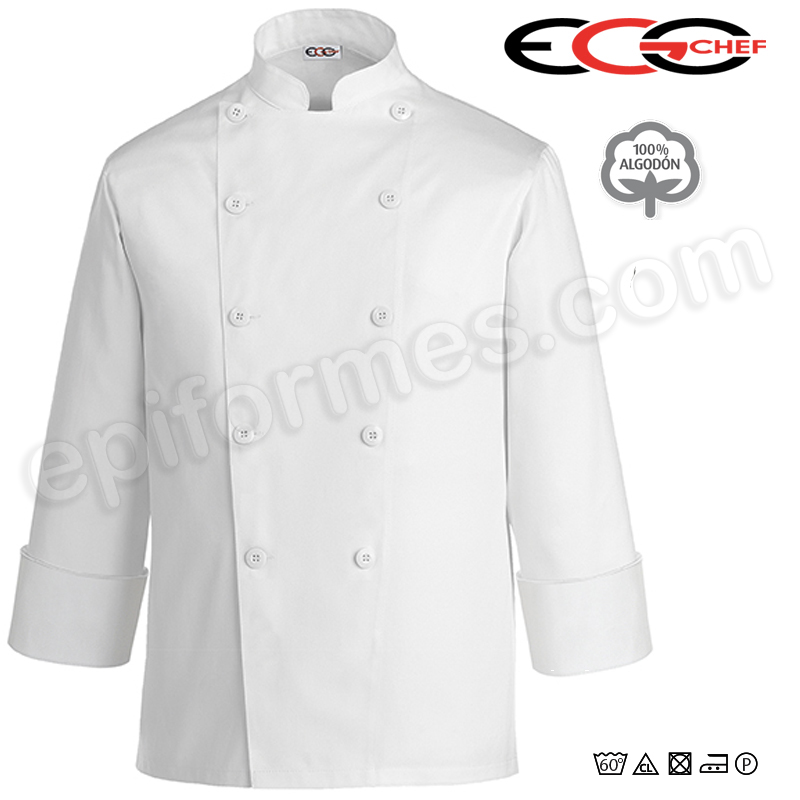 Chaqueta cocina clásica manga laga