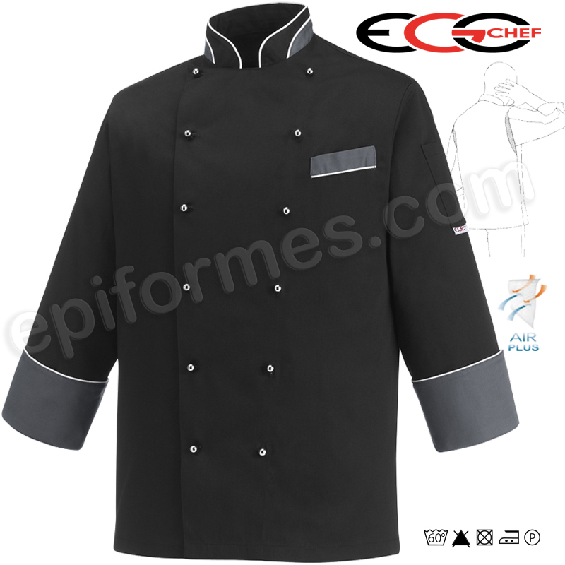 Chaqueta cocinero egochef heat black