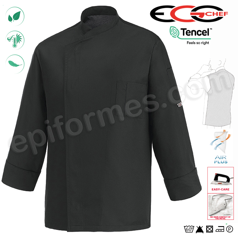 Chaqueta cocina ecosostenible negra