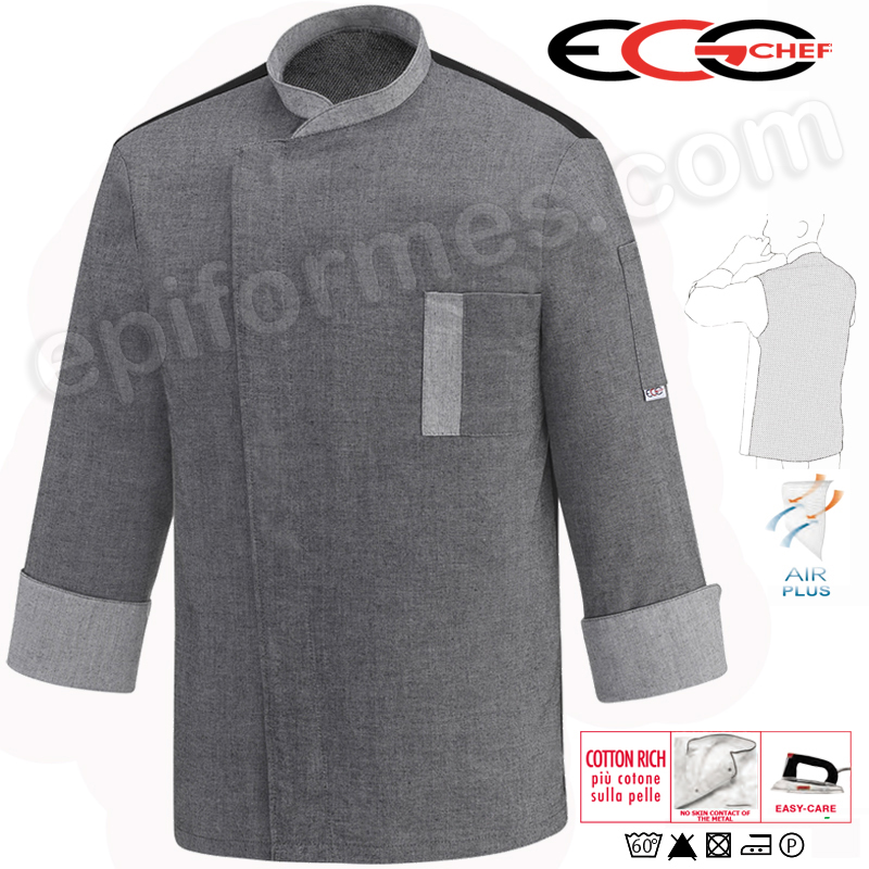 Chaqueta cocinero twings grey mix