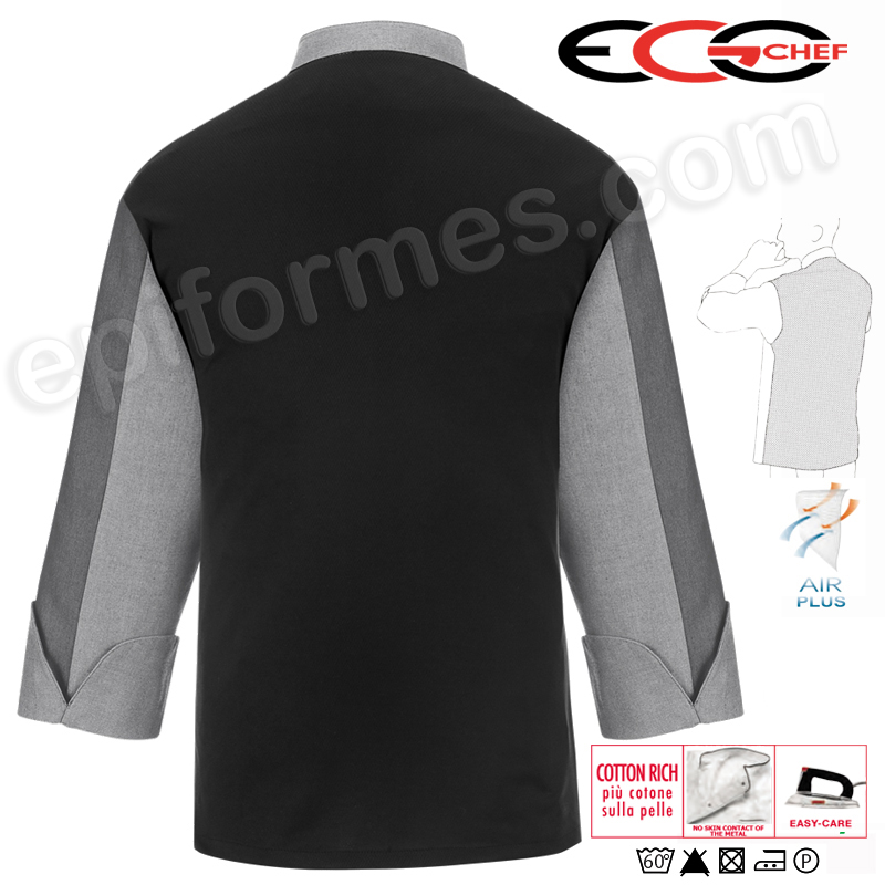 Chaqueta cocinero twings grey mix