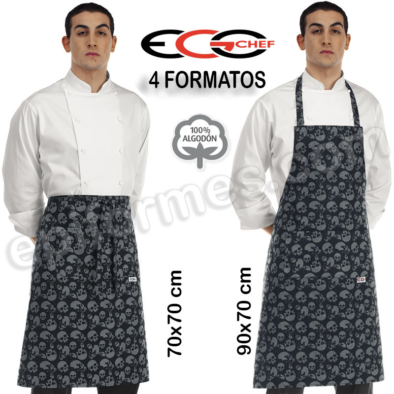 Delantales Egochef Modelo calaveras