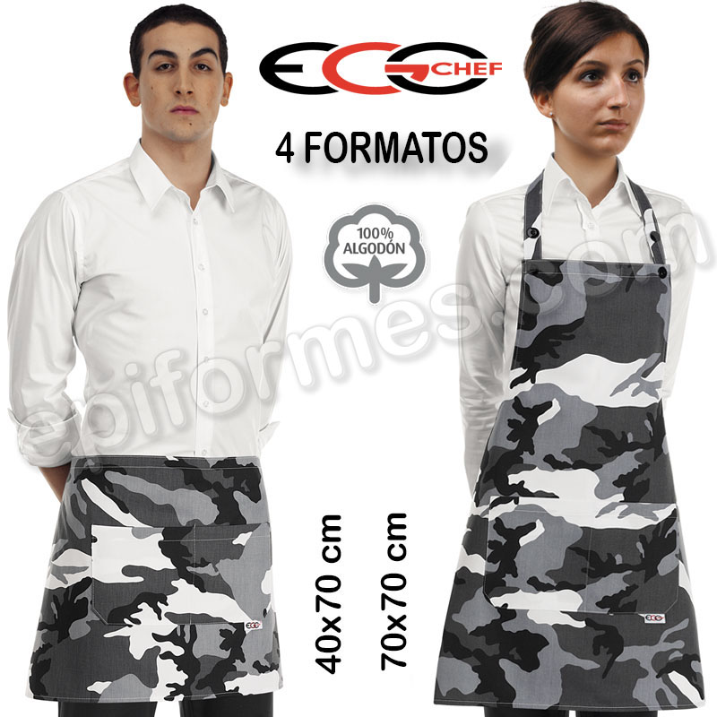 Delantales Egochef Modelo camuflaje 