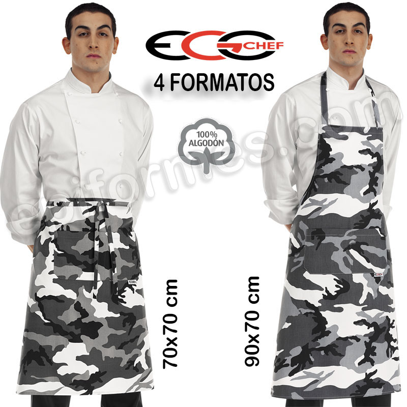 Delantales Egochef Modelo camuflaje 