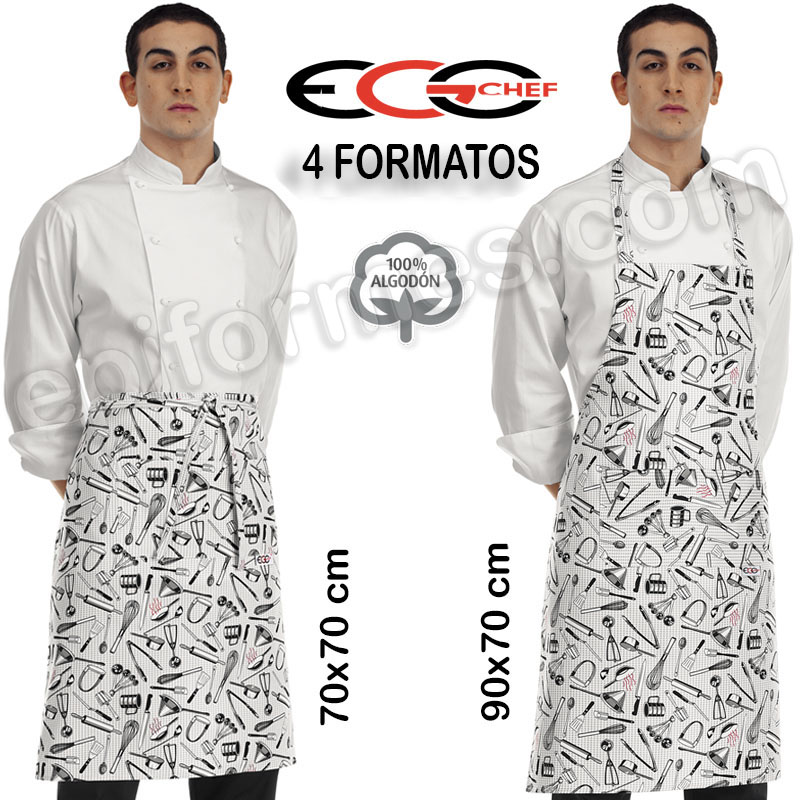 Delantales Egochef Modelo Utensilios de cocina