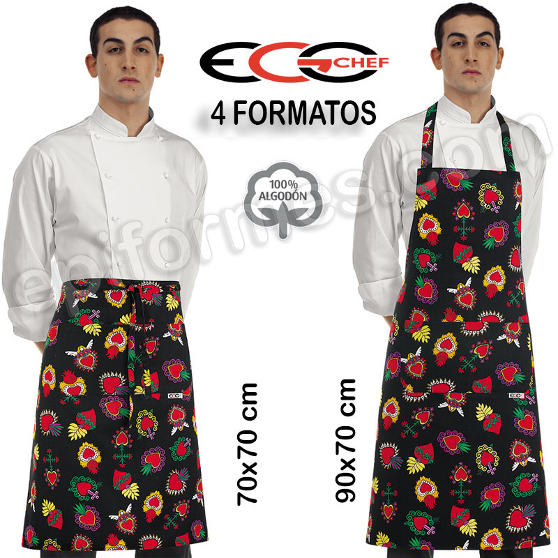 Delantales Egochef Modelo corazones