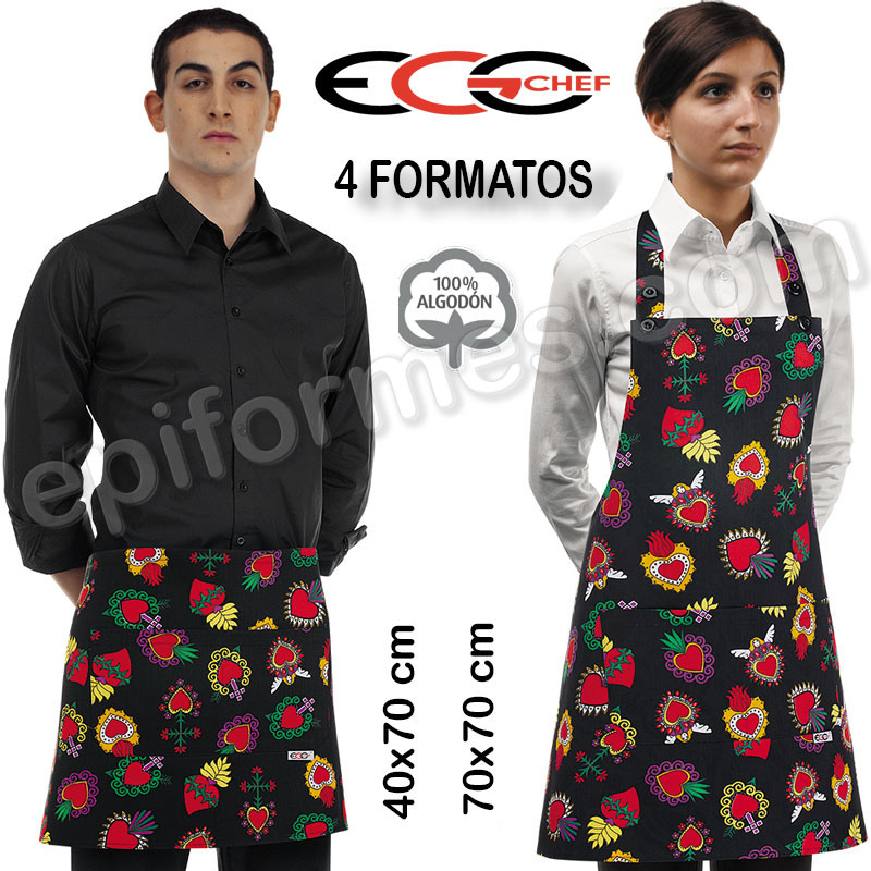 Delantales Egochef Modelo corazones