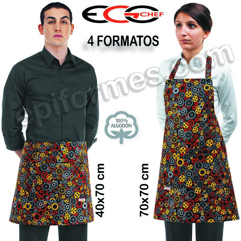 Delantales Egochef Modelo engranajes