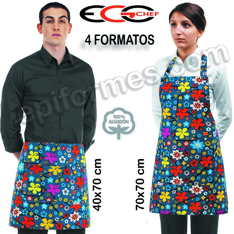 Delantales Egochef Modelo Flores