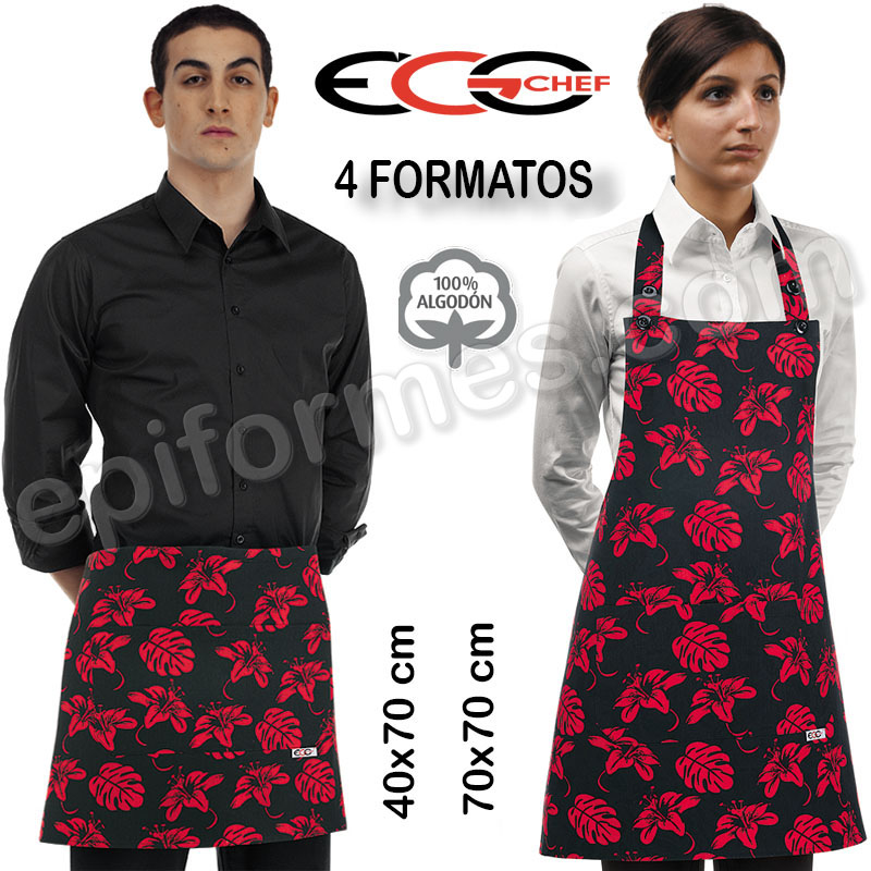 Delantales Egochef Modelo ibiscus