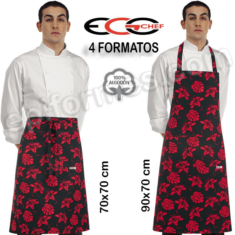 Delantales Egochef Modelo ibiscus