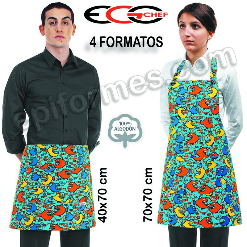 Delantales Egochef Modelo peces