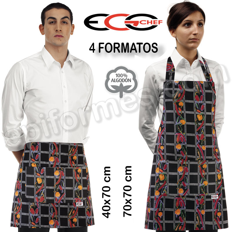 Delantales Egochef Modelo pepper