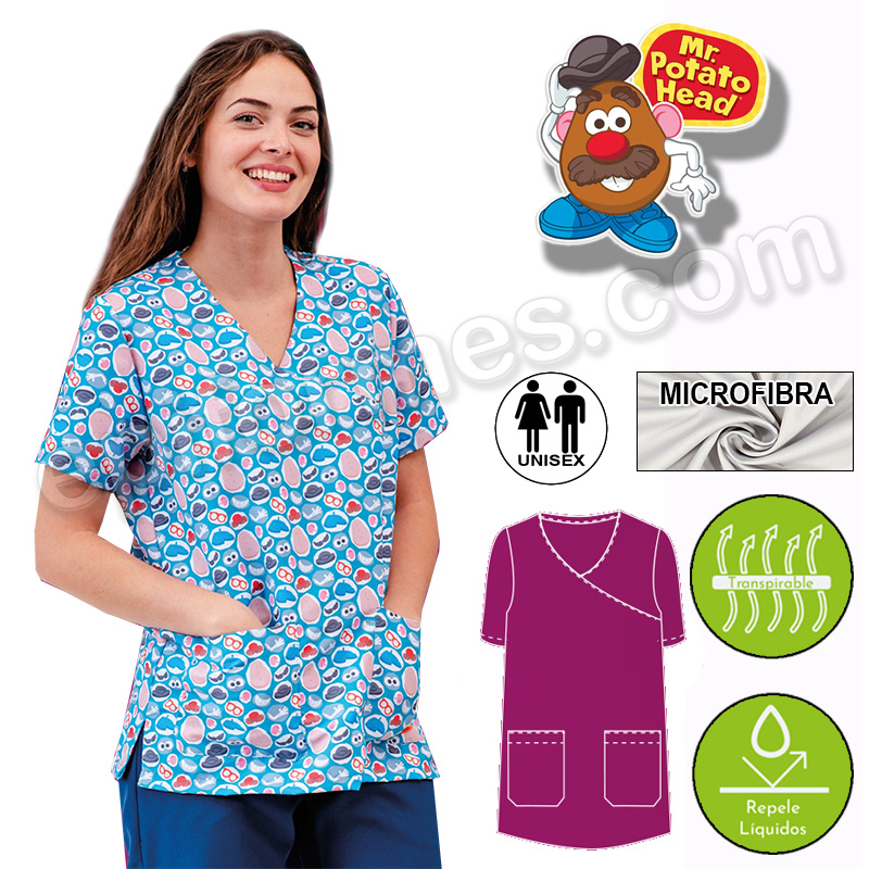 Casaca sanitaria microfibra estampada Mister Potat...